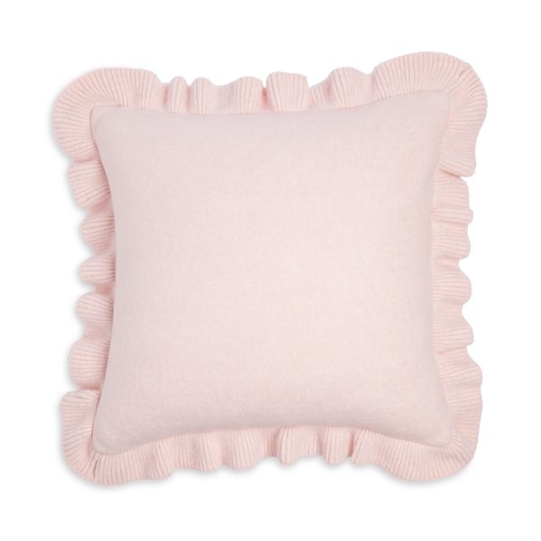 Sky Ruffle Edge Knit Decorative Pillow, 20 x 20 - Exclusive