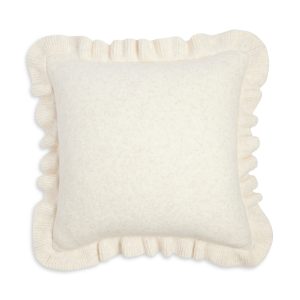 Sky Ruffle Edge Knit Decorative Pillow, 20 x 20 - Exclusive