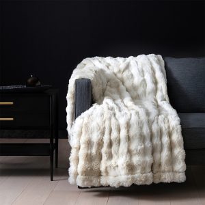 Brookstone Luxe Faux Fur Heated Throw Blanket - Exclusive