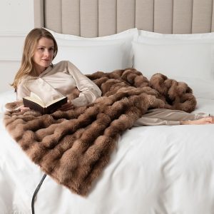 Brookstone Luxe Faux Fur Heated Throw Blanket - Exclusive