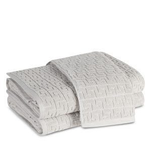 Matouk Athena Cotton Sculpted Greek Key Hand Towel