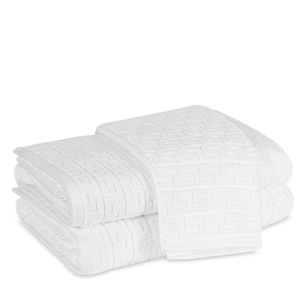 Matouk Athena Cotton Sculpted Greek Key Washcloth