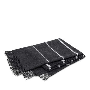Matouk Amelia Boucle Stripe Alpaca Throw