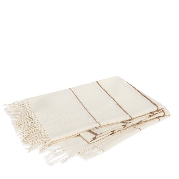 Matouk Amelia Boucle Stripe Alpaca Throw