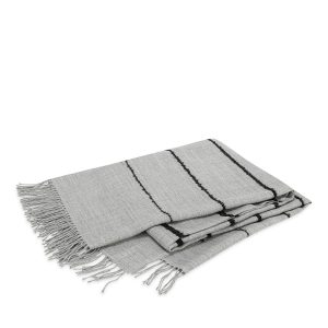 Matouk Amelia Boucle Stripe Alpaca Throw