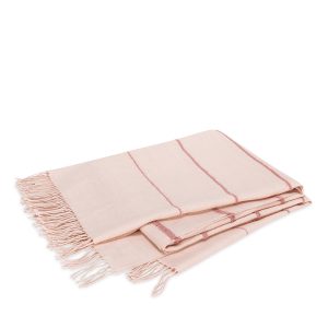 Matouk Amelia Boucle Stripe Alpaca Throw