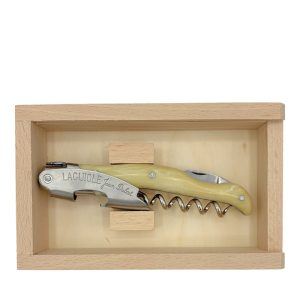 Laguiole Jean Dubost Wine Waiter Ivory Horn Handle Corkscrew