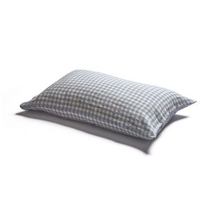 Piglet in Bed Gingham Linen Blend Pillowcase Pair, Square Decorative Pilllow