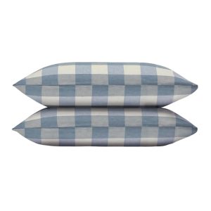 Piglet in Bed Emsworth Plaid Linen Blend Pillowcase Pair, Standard