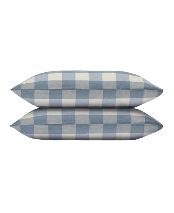Piglet in Bed Emsworth Plaid Linen Blend Pillowcase Pair, King