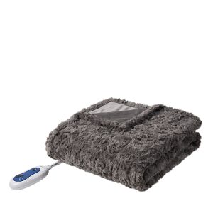 Beautyrest Zuri Oversized Faux Fur Heated Throw, 50 x 70