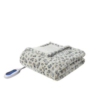 Beautyrest Zuri Oversized Faux Fur Heated Throw, 50 x 70