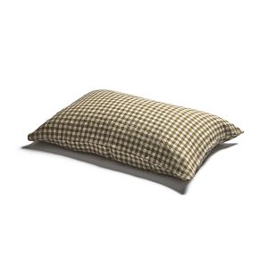 Piglet in Bed Gingham Linen Pillowcase Pair, Square