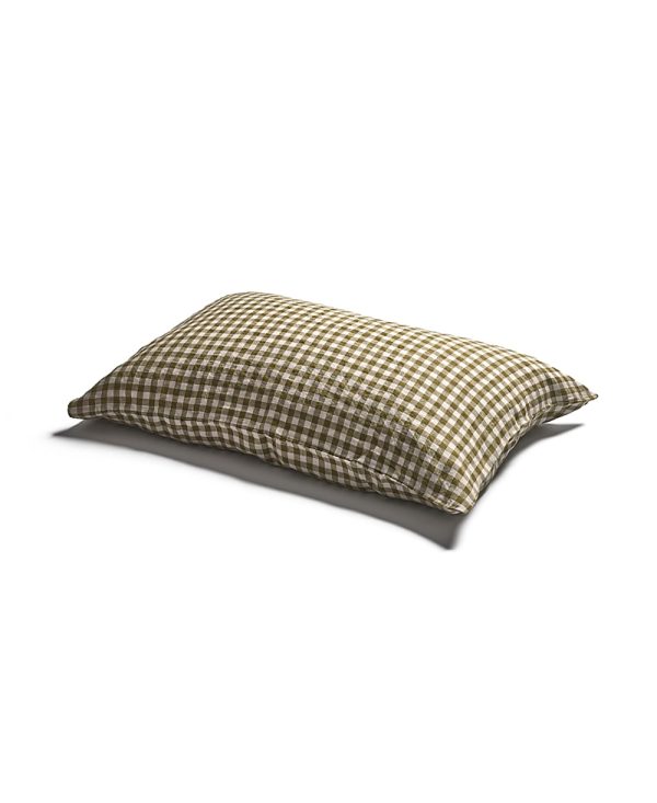 Piglet in Bed Gingham Linen Pillowcase Pair, Square