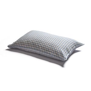 Piglet in Bed Gingham Linen Pillowcase Pair, Square