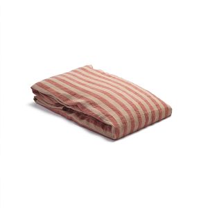 Piglet in Bed Pembroke Stripe Linen Blend Flat Sheet, Full