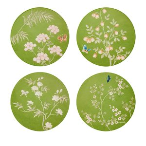 Addison Ross Chinoiserie Lacquered Coasters, Set of 4