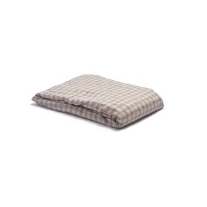 Piglet in Bed Gingham Linen Blend Flat Sheet, Twin