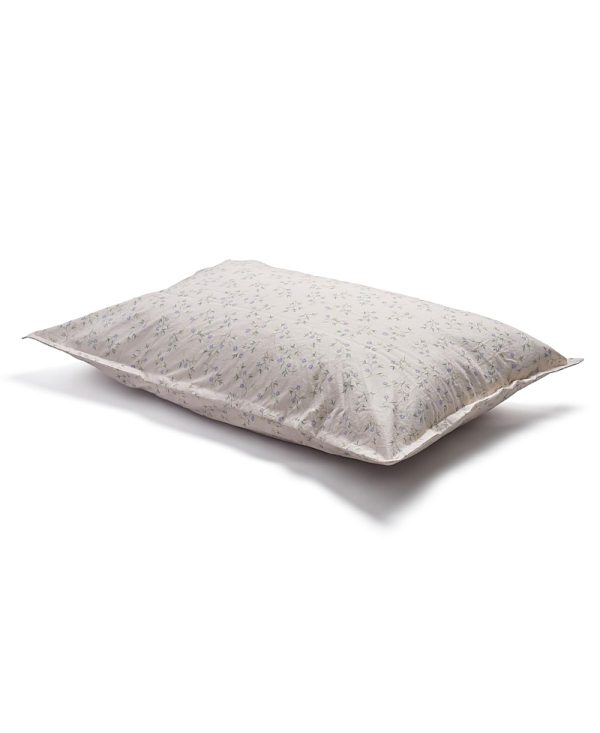 Piglet in Bed Spring Sprig Printed Cotton Pillowcase Pair, Square