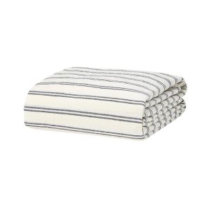 Piglet in Bed Kemptown Stripe Linen Blend Duvet Cover, Queen