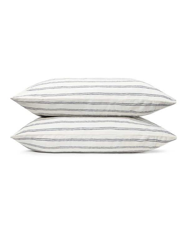 Piglet in Bed Kemptown Stripe Linen Blend Pillowcase (Pair), Standard