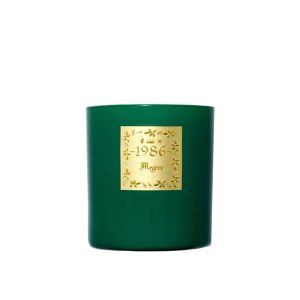 1986 Emerald Glass Megeve Candle, 30 oz.