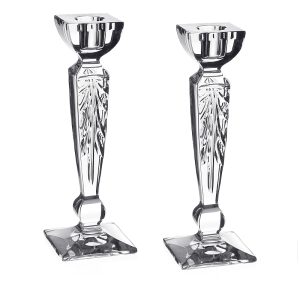William Yeoward Crystal Iris Candlestick Pair