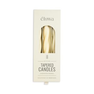 Eluwa Studio Ikome Thick Tapered Twist Candle, 3 Pack