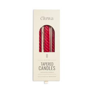 Eluwa Studio Molua Tapered Swirl Candles, Set of 3