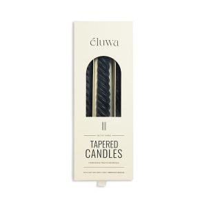 Eluwa Studio Molua Tapered Swirl Candles, Set of 3