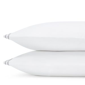 Hudson Park Italian Percale Stitch Standard Pillowcase, Pair - Exclusive