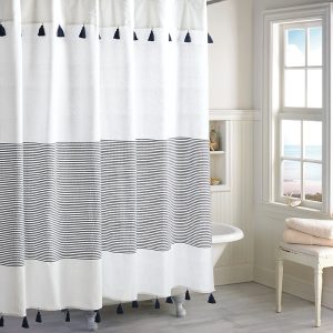 Peri Home Panama Stripe Shower Curtain