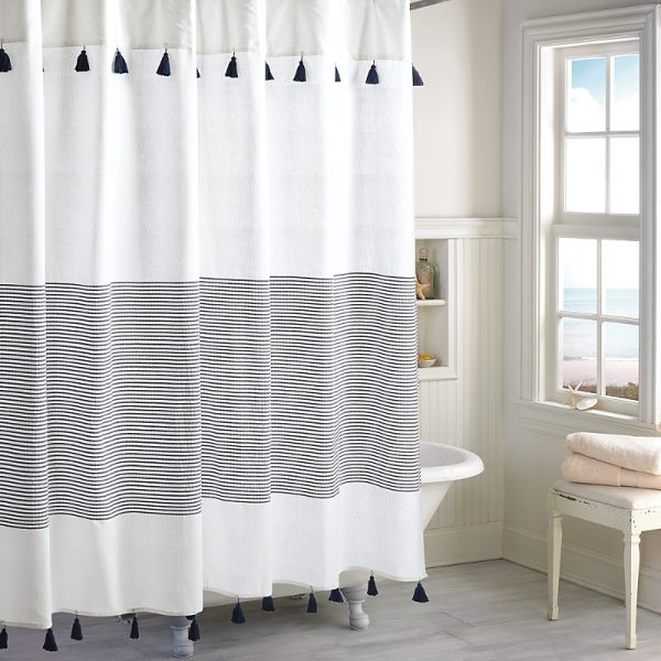 Peri Home Panama Stripe Shower Curtain