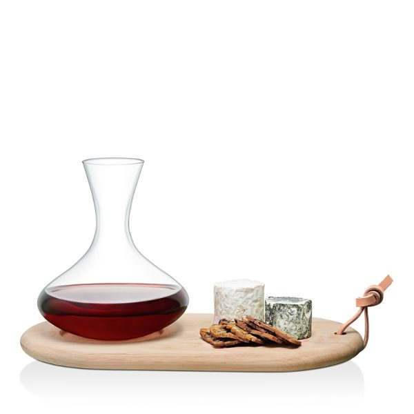 Lsa Wine Oak Cheese Board & Wine Carafe