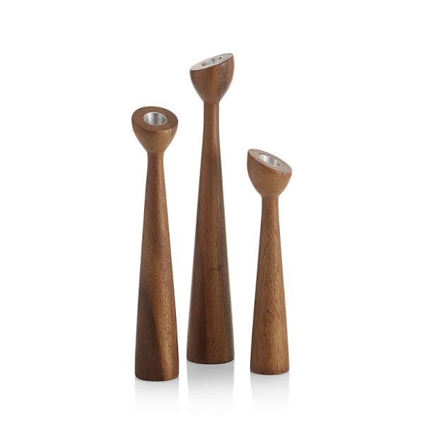Nambe Luna Candlestick Trio - Exclusive