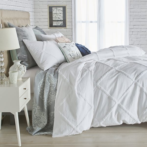 Peri Home Chenille Lattice Duvet, Full/Queen