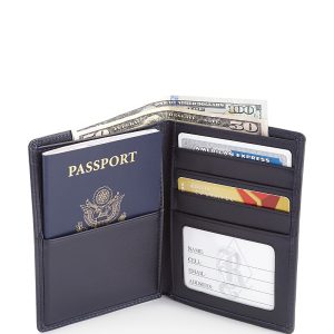 Royce New York Leather Rfid-Blocking Passport Case & Wallet