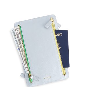 Royce New York Leather Rfid-Blocking Four Zip Organizer Travel Case