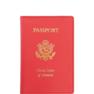 Royce New York Leather Rfid-Blocking Gold-Accented U. s. Passport Case
