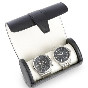 Royce New York Leather Travel Double Watch Roll