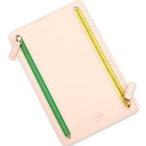 Royce New York Leather Rfid-Blocking Four Zip Organizer Travel Case