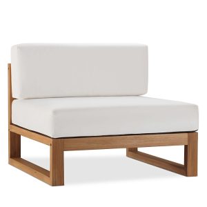 Modway Upland Outdoor Patio Teak Wood Armless Chair