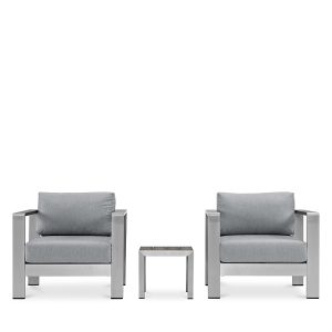 Modway Shore 3 Piece Outdoor Patio Aluminum Set