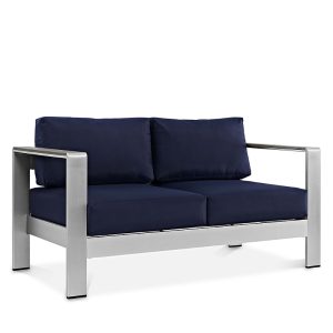 Modway Shore Outdoor Patio Aluminum Loveseat