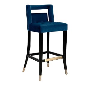 Tov Furniture Hart Velvet Counter Stool in Navy