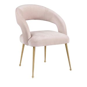 Tov Furniture Rocco Velvet Dining Chair in Blush