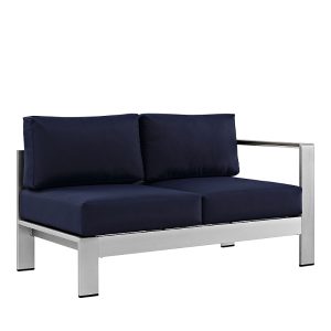 Modway Shore Right-Arm Corner Sectional Outdoor Patio Aluminum Loveseat