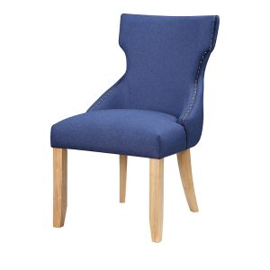 Furniture of America Rietta Linen Upholstered Tufted and Nailhead Side Chairs, Set of 2