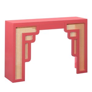 Tov Furniture Suzie & Rattan Console Table