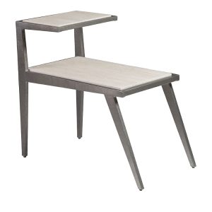 Artistica Adamo Silver Gray Side Table